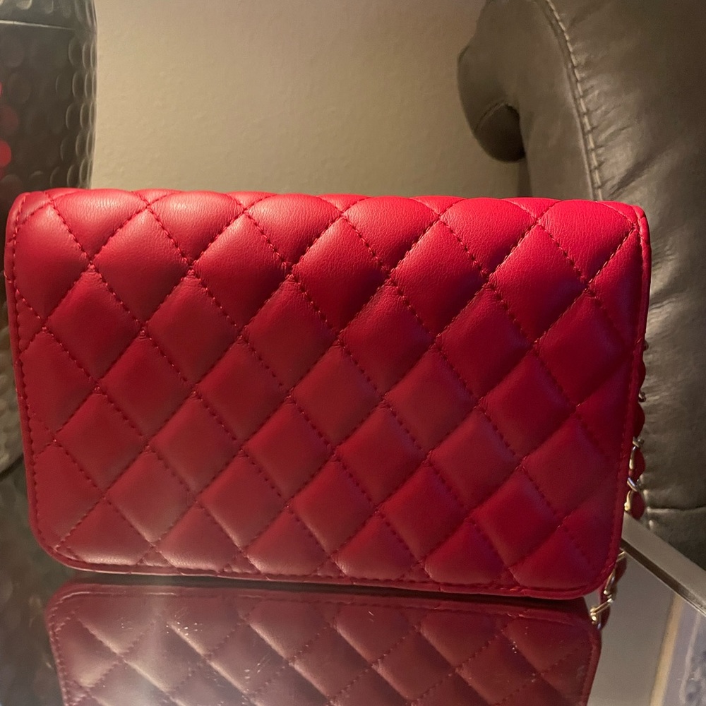 Quilted purse with wallet set